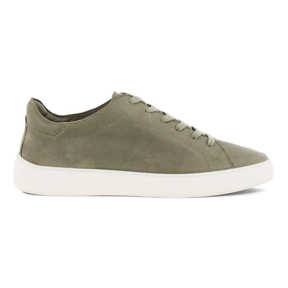 Mens Sneakers - ECCO Street Tray Laced - Olive - 5162KTCOU